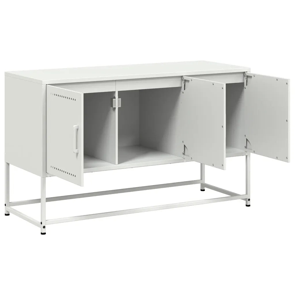 Mobile TV Bianco 100,5x39x60,5 cm in Acciaio