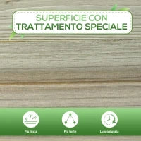 Fioriera Rialzata in Legno con Gambe e Ripiano Inferiore per Giardino e Balcone 91x51x76cm