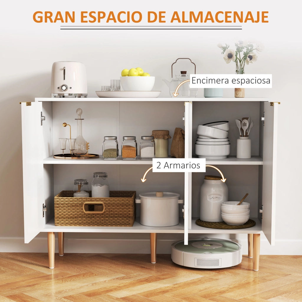 Credenza 3 Ante ¨C Xylo ¨C Bianco 107x35x80 cm