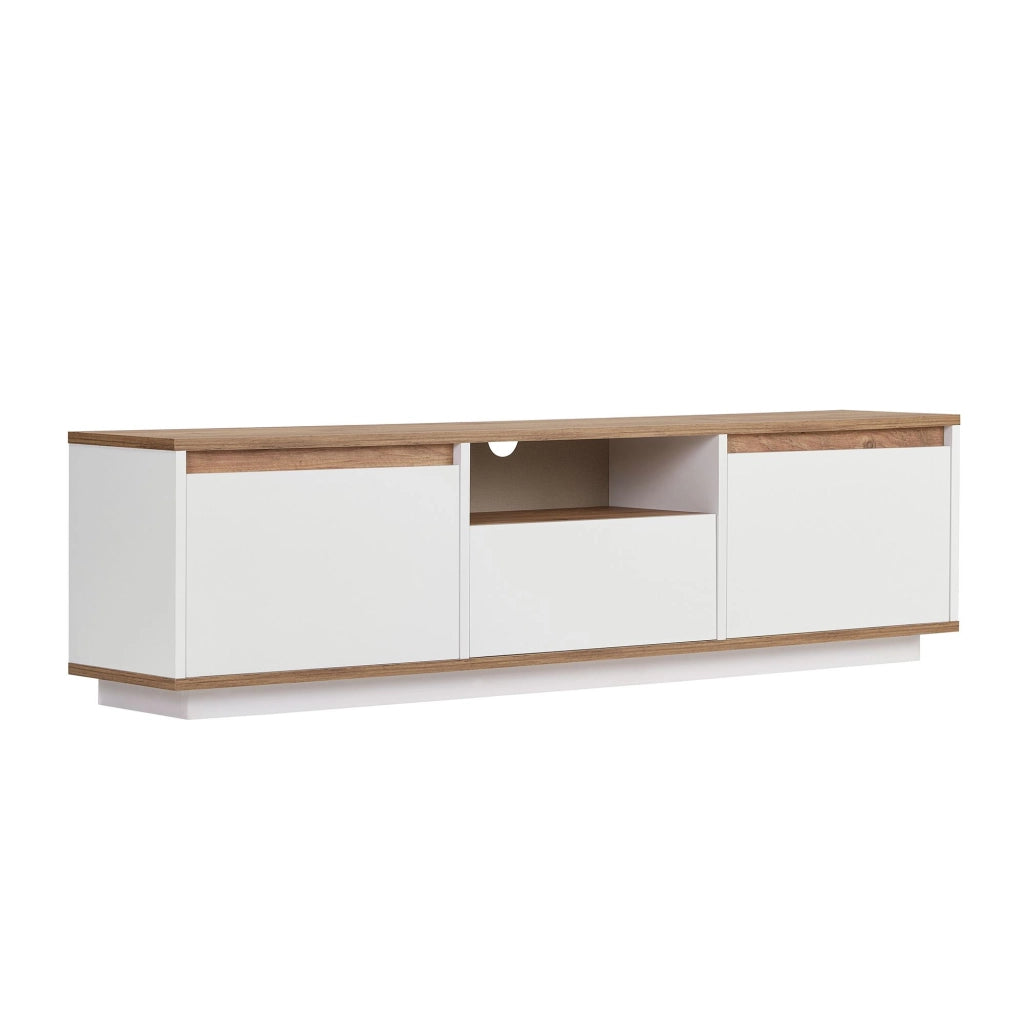 Porta TV in legno "Sentinel" - 160 x 30 x 42 cm - Bianco