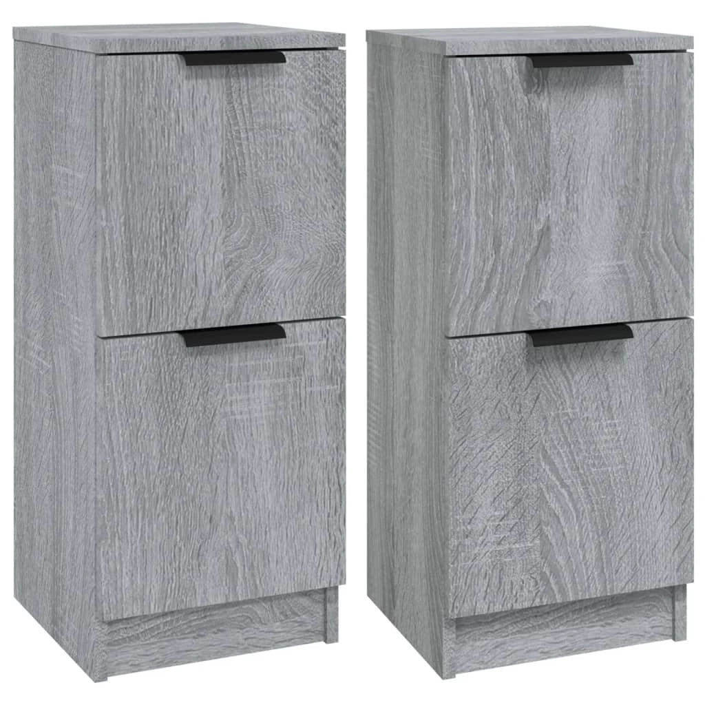 Buffet credenza cassettiera armadio mobile contenitore organizer per cucina soggiorno salotti set di 2 Sonoma 30 x 30 x 70 cm in legno ingegnerizzato grigio 02_0036943