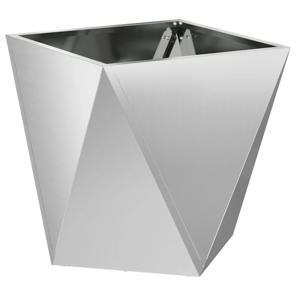 Fioriera 2 pz-Set di 2 Vaso-Contenitore per Piante Argento 50 x 50 x 50 cm Acciaio zincato