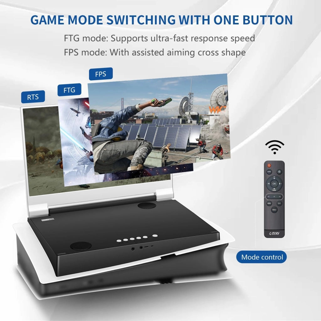 Monitor Portatile per Giochi da 14" IPS 4K 60Hz con Integrazione per PS5 pro (PS5 pro non incluso) 3840×2160 con 2 Porte HDMI, FreeSync, 2 Altoparlanti Stereo Multimedia Integrati