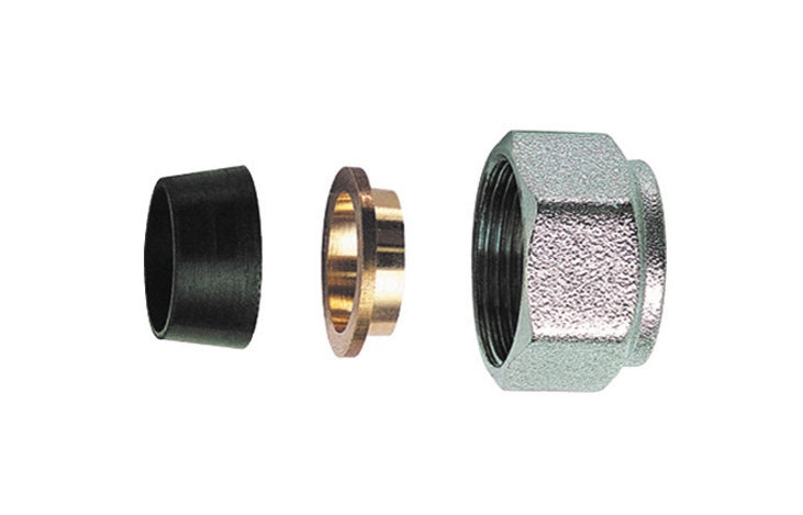 KIT DI TENUTA IN GOMMA A COMPRESSIONE PER TUBO RAME 3 PZ- Diam. 16- S.F.- pezzi 1