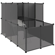 Gabbia per piccoli animali 142 x 74 x 93 cm PP e acciaio nero 02_0041646