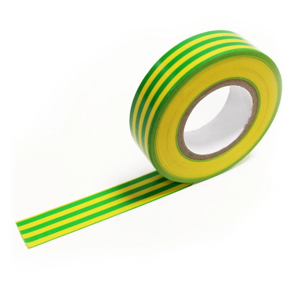 Kit nastro isolante in pvc autoestinguente multicolore per impianti sicuri *** colore giallo/verde, dimensioni 15 mm ...