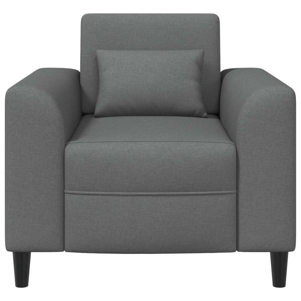Poltrona-Divano Sedia-Poltroncina Grigio Scuro Tessuto 779515