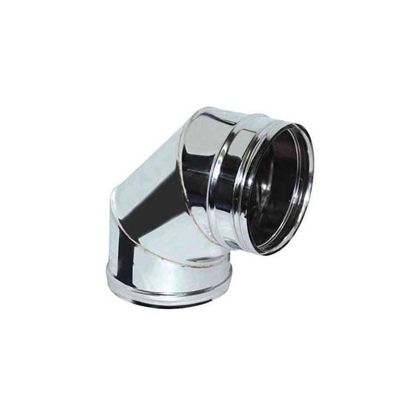 Canna fumaria parete doppia coibentata inox  aria dn 100/120 curva 45 tubo  acciaio  316