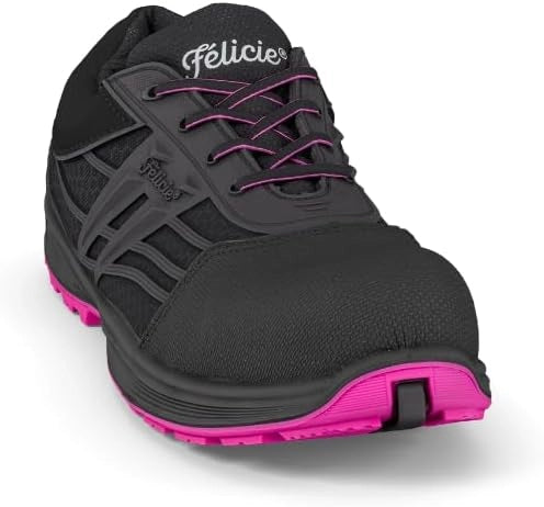 Sneakers di Sicurezza ERIS S3 Sra ESD - Nero e Rosa