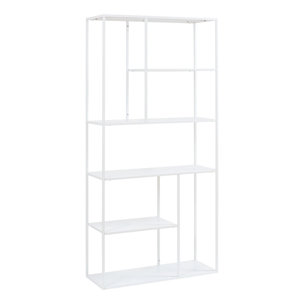 Scaffale dal design senza tempo per soggiorno/camera da letto mobile contenitore indipendente 188 x 90 x 30 cm acciaio bianco 03_0011156