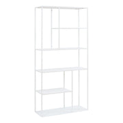 Scaffale dal design senza tempo per soggiorno/camera da letto mobile contenitore indipendente 188 x 90 x 30 cm acciaio bianco 03_0011156