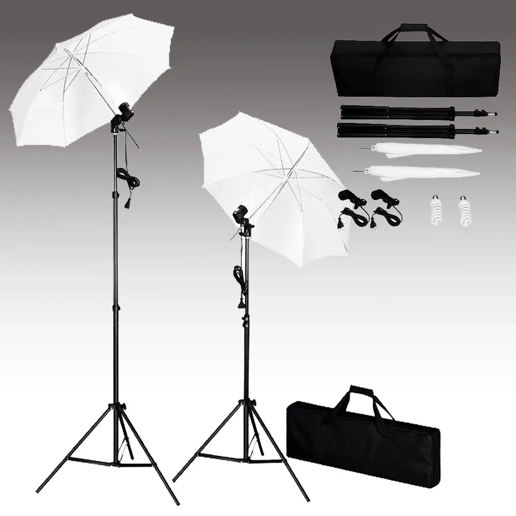 Set di Luci per Set Fotografico con Stativi e Ombrelli CFW1991242