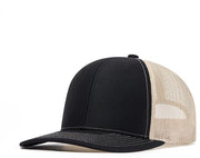 Cappello Trucker per Uomo - Cappello da Baseball per Uomo Respirante - Cappello da Baseball per Uomo e Donna - Nero e Mesh Kaki chiaro