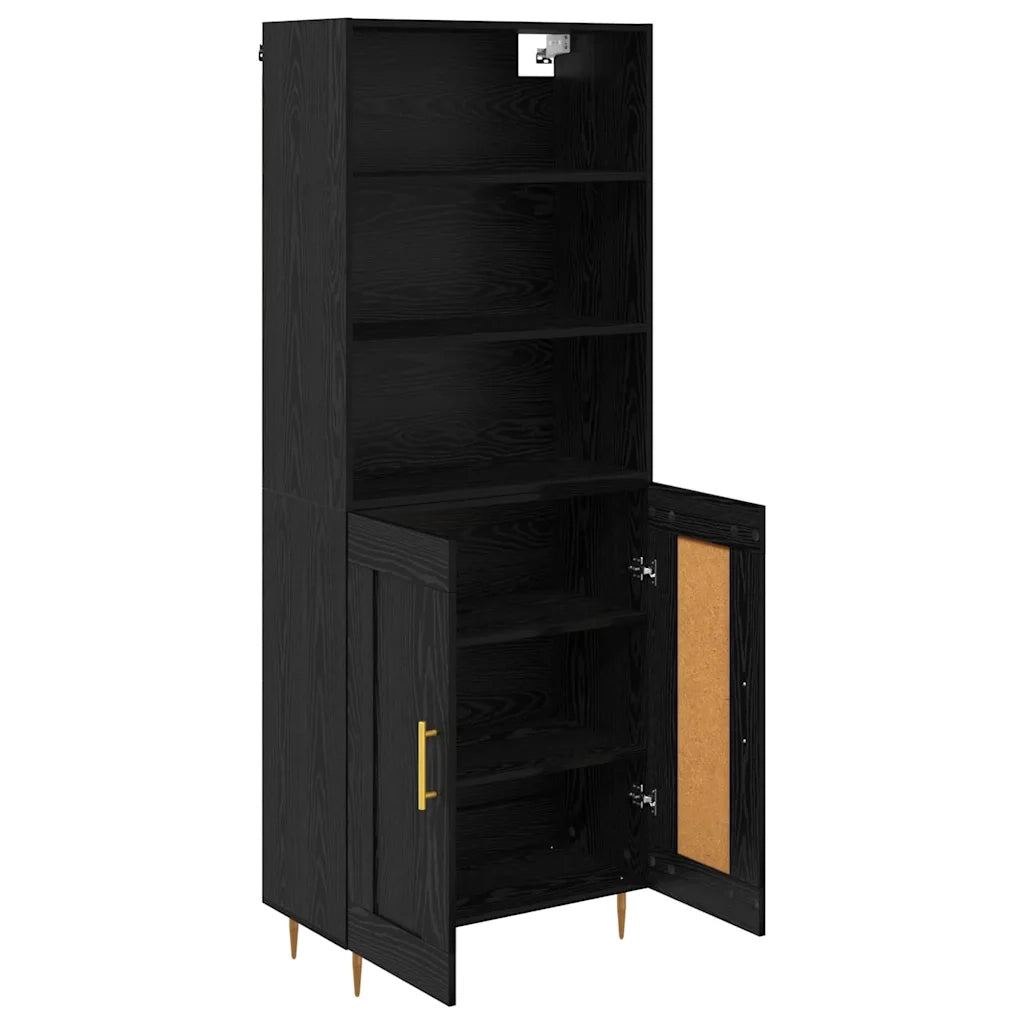 Credenza Rovere Nero 69,5 x 34 x 180 cm Legno multistrato 3416262