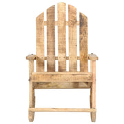 Sedia a Dondolo da Giardino in Legno Massello di Mango 285883