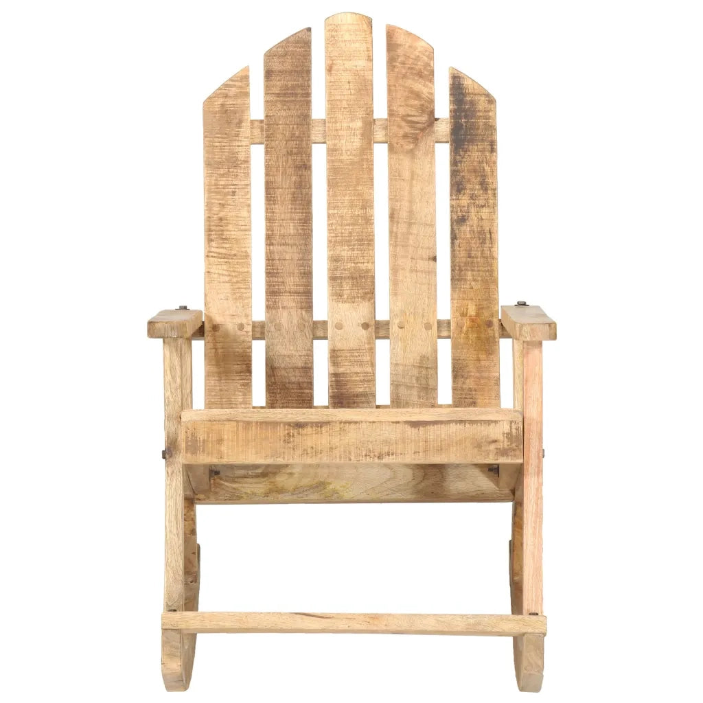 Sedia a Dondolo da Giardino in Legno Massello di Mango 285883