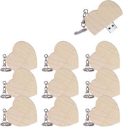 Pen Drive a forma di cuore in legno 8GB - 10 pezzi USB 2.0