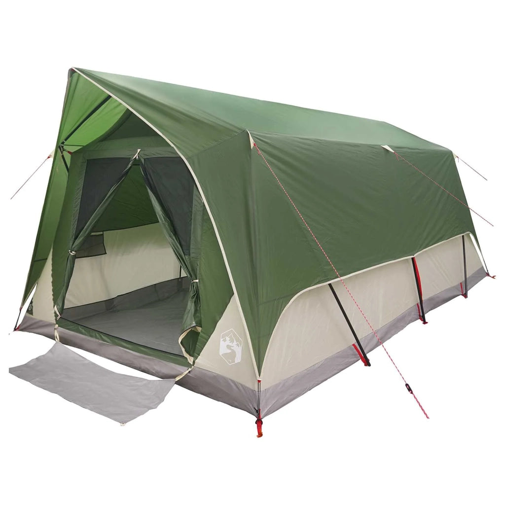 Tenda a tunnel con tetto Verde 10 persone Poliestere e Acciaio 42028661