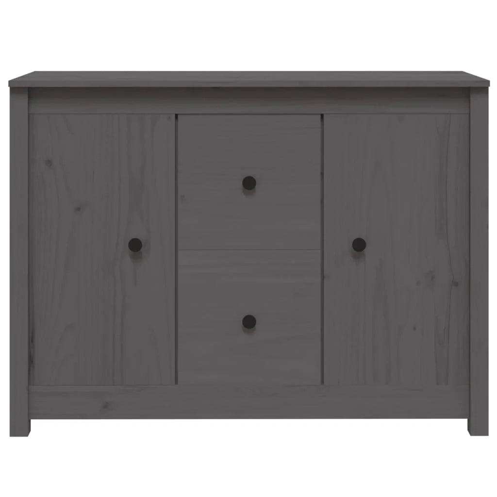 Buffet credenza cassettiera armadio mobile contenitore organizer per cucina soggiorno salotto 100 x 35 x 74 cm legno massello di pino grigio 02_0031764
