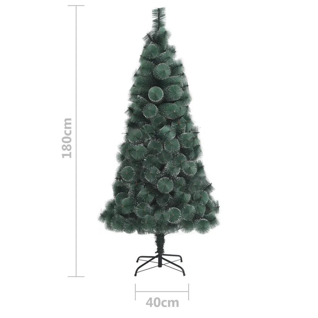 Albero di Natale Artificiale-Albero Natalizio con Supporto Verde 180 cm PET