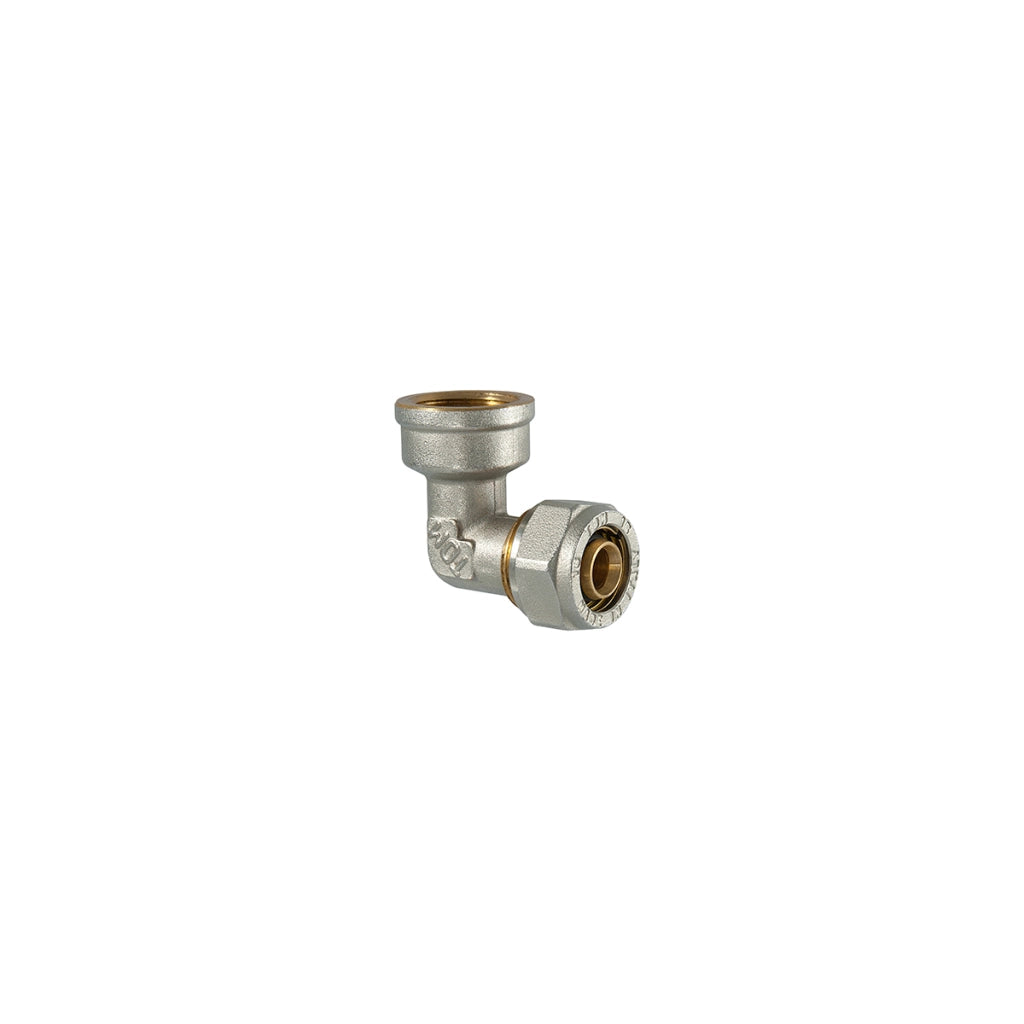 RACCORDO CURVO FEMMINA A COMPRESSIONE PER MULTISTRATO- 1/2 x 16- TDMB- pezzi 1