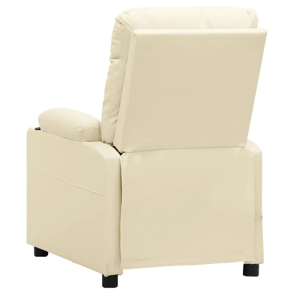 Poltrona Reclinabile Crema in Similpelle  cod mxl 16891