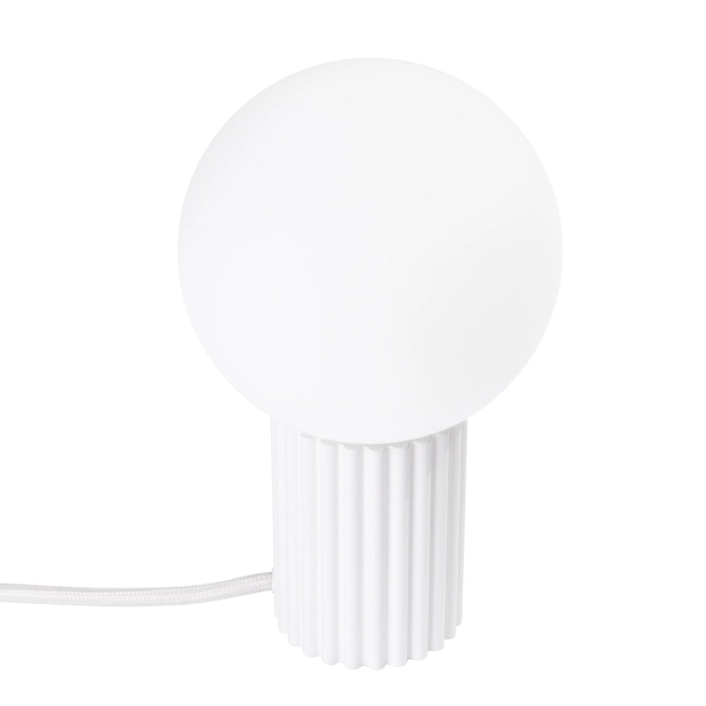 Lampada da tavolo SFERA bianca sfera vetro G9 8W Pure Lume