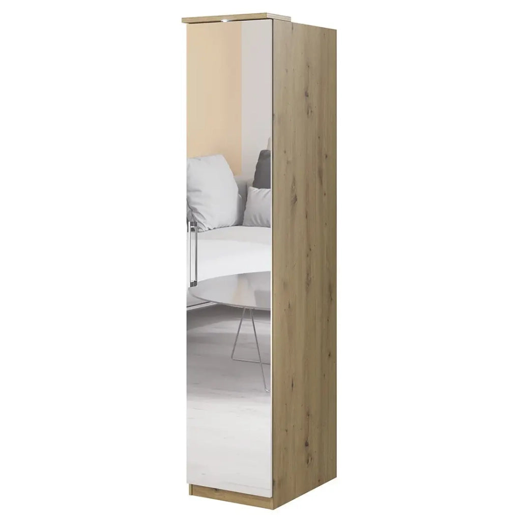 Guance di finitura per armadio della collezione MODULO, colore rovere.