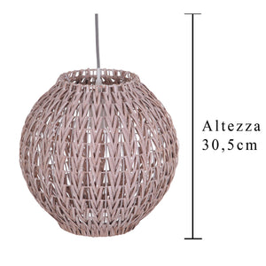 Lampadario in Rattan H 305 cm