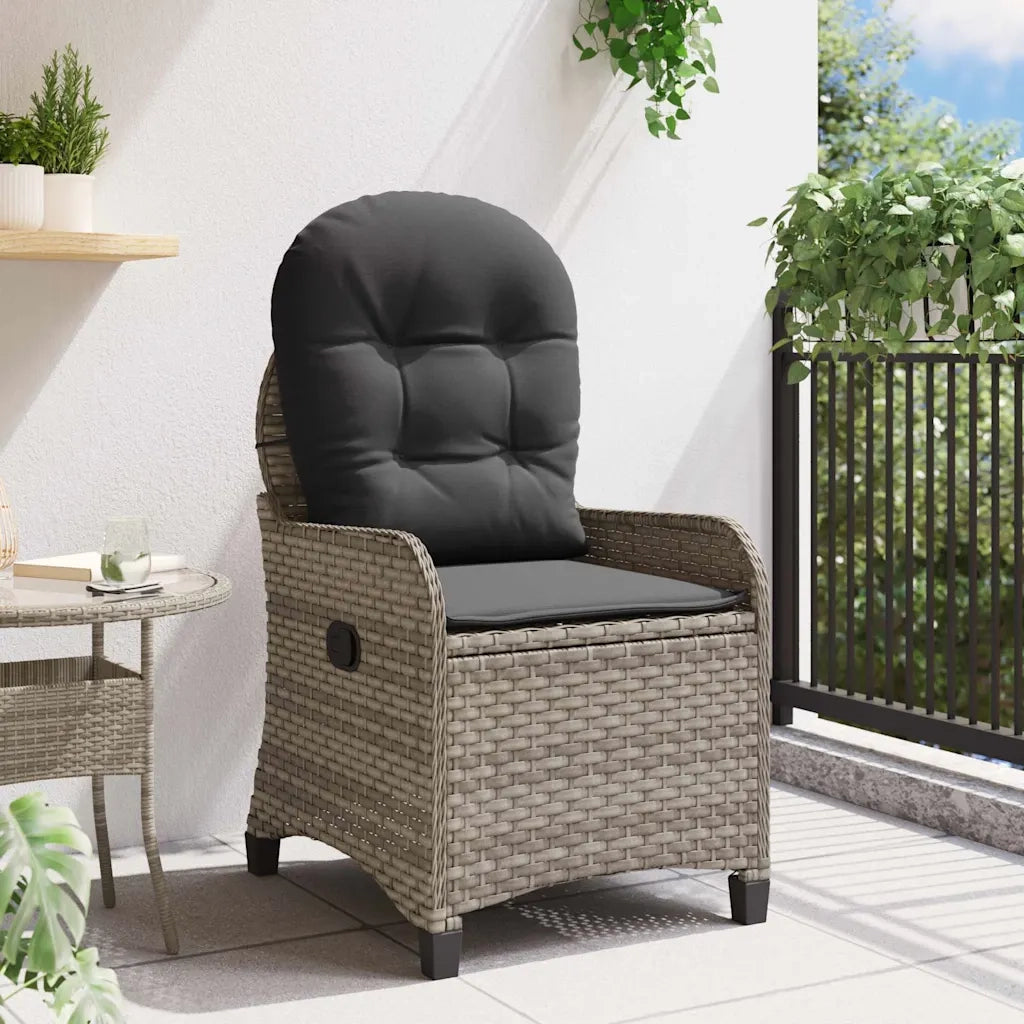Divano Sedia-Poltrona reclinabile Grigio polyrattan