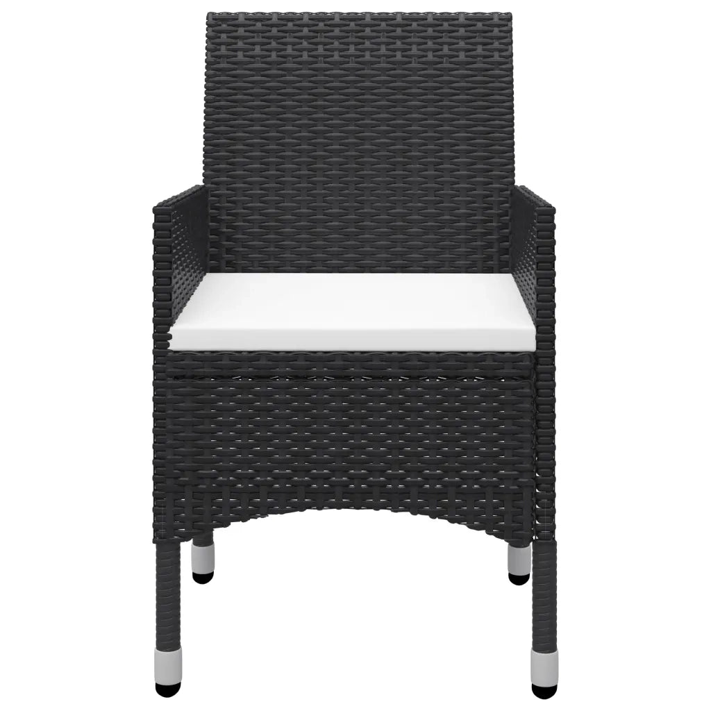 Set Mobili da Pranzo per Giardino 3 pz Nero cod mxl 36084