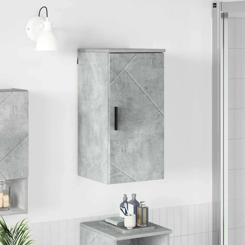 Mobile da Bagno con porta Grigio cemento 30 x 31,5 x 61 cm