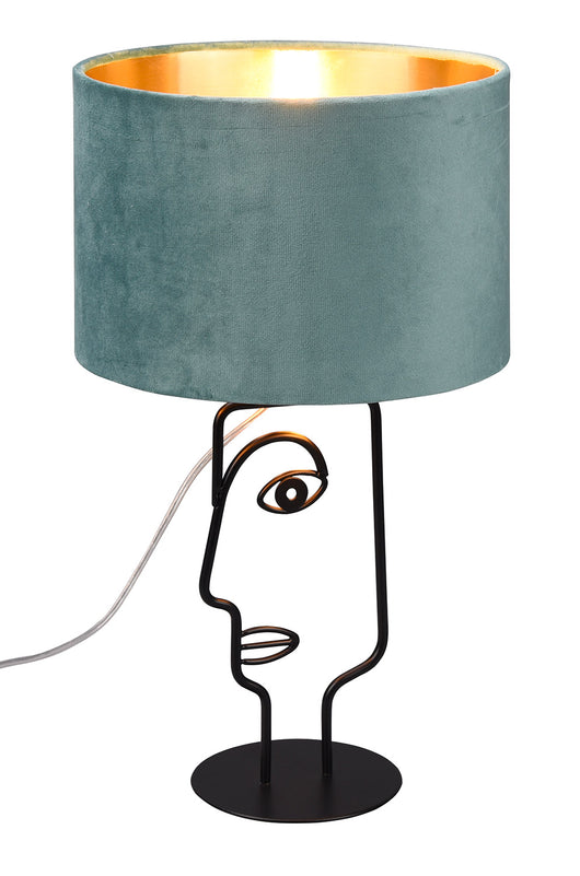 Lampada da Tavolo da Interno Attacco E27 in Metallo Nero