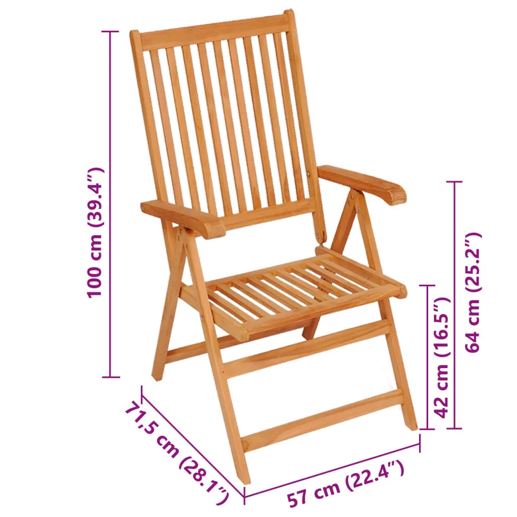 Sedie Giardino 2 pz con Cuscino Rosso a Quadri Massello di Teak 3062389