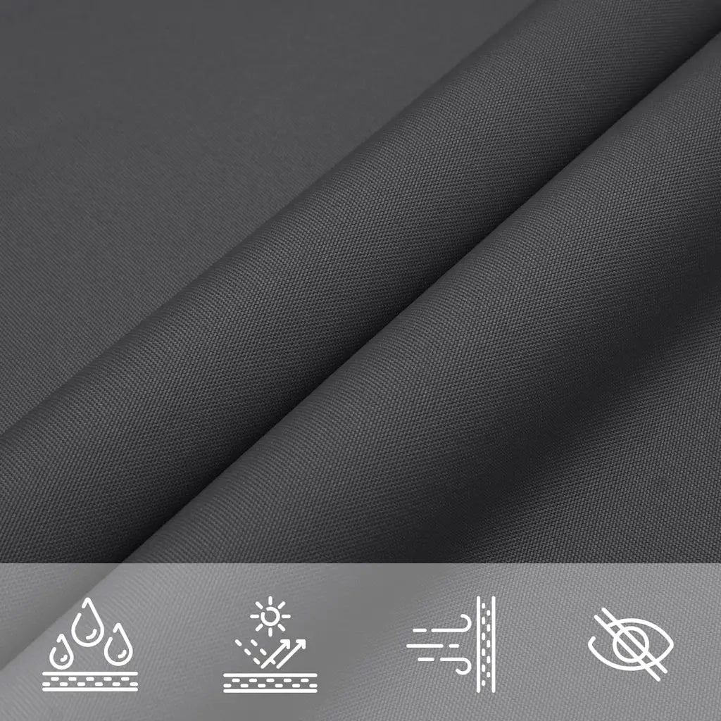 Parasole a Vela Oxford Triangolare 4x5x6,4 m Antracite