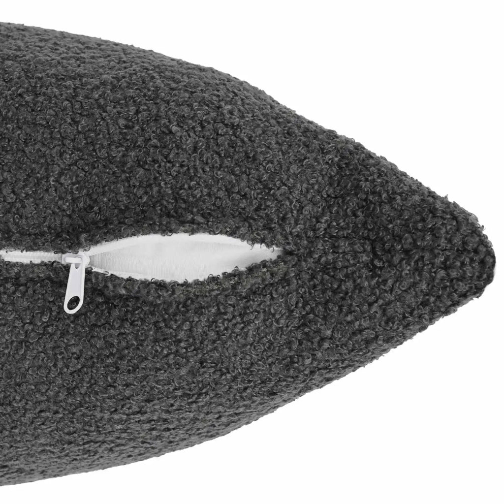 Federa 6 pcs HEERLEN Grigio Scuro 50 x 50 cm Bouclé 910919