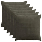 Federa 6 pcs ALMELO Antracite 60 x 60 cm corduroy 915410