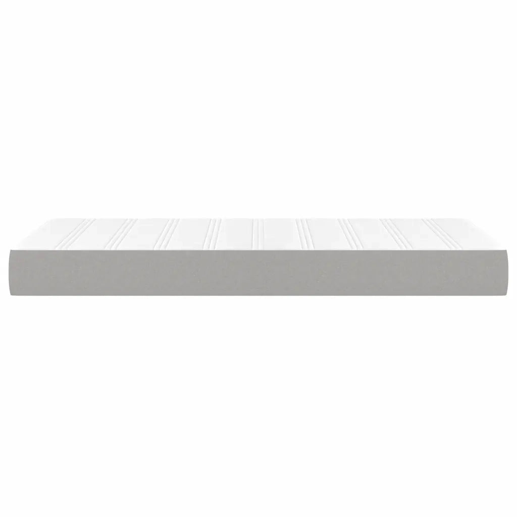 Materasso a Molle Insacchettate Rigidità Media Grigio Chiaro 100x203x20cm Twin XL in Tessuto 347862