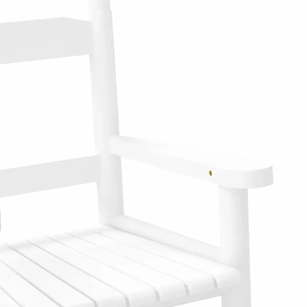 Sedie a Dondolo per Bambini 2 pz Bianche Legno Massello Pioppo CFW7049732