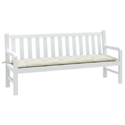 Cuscino Panca da Giardino Crema MÃ©lange 180x50x7 cm in Tessuto