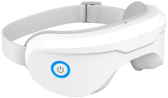 Massaggio oculare riscaldante, maschera oculare riscaldante con musica Bluetooth, massaggio facciale, maschera per il trattamento della cefalea e della migraena, per migliorare il sonno.