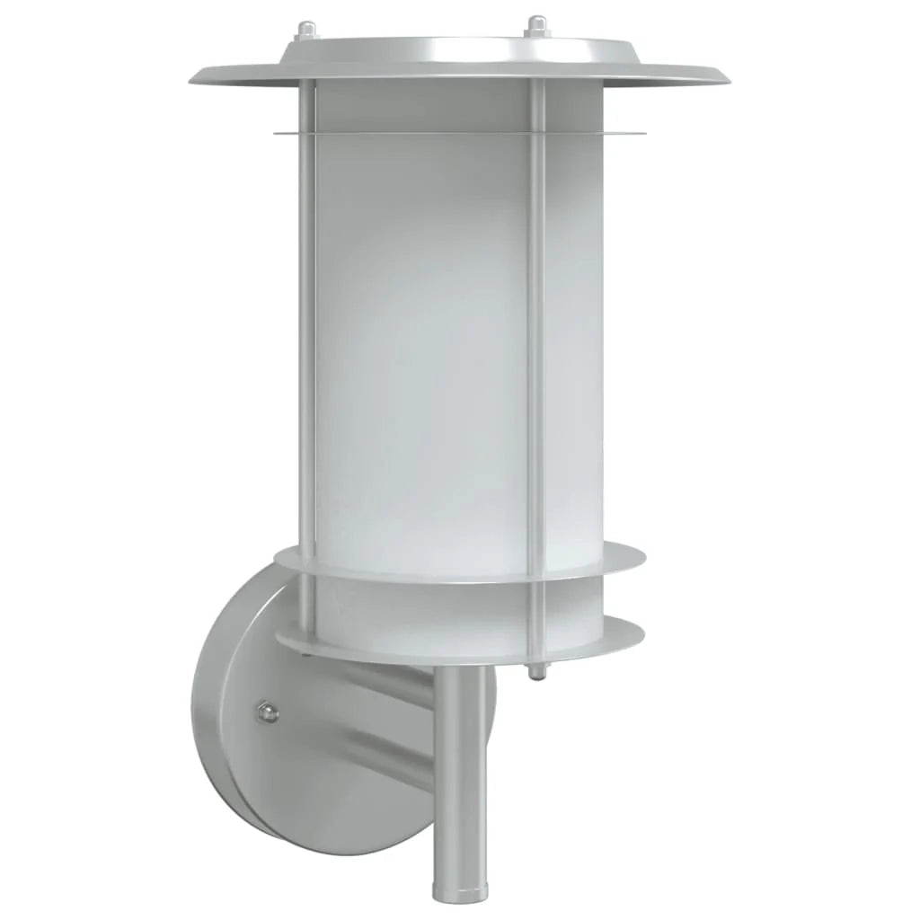 Applique da esterno resistente alle intemperie per giardino 19 x 19 x 31 cm acciaio inox argento 02_0056596