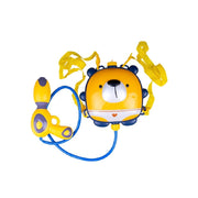 Trade Shop - Set Zainetto Con Pistola Spara Acqua Orsetto Per Estate Spiaggia Giochi Bambini -
