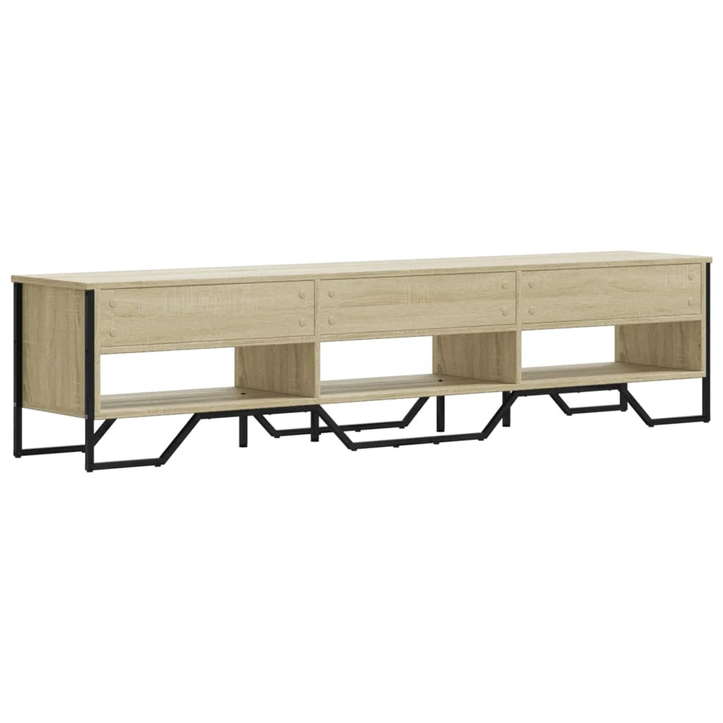 Mobile TV multimediale mensola TV mobile TV sala da pranzo soggiorno camera da letto rovere Sonoma 180 x 34 x 41 cm legno ingegnerizzato marrone 02_0027509