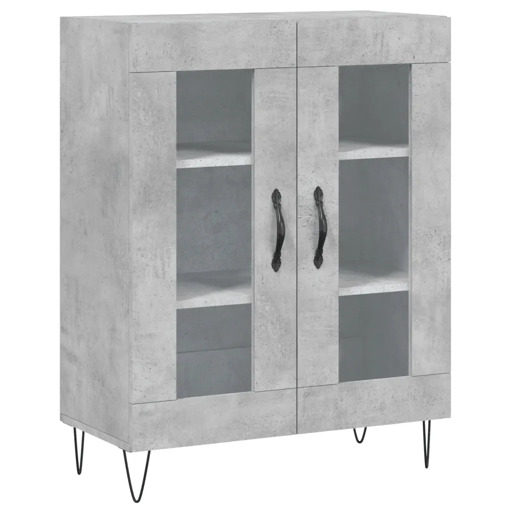 Credenza | Madia | Buffet da pranzo | Armadio da pranzo Grigio Cemento 69,5x34x90 cm in Legno Multistrato