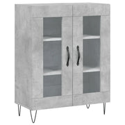 Credenza | Madia | Buffet da pranzo | Armadio da pranzo Grigio Cemento 69,5x34x90 cm in Legno Multistrato