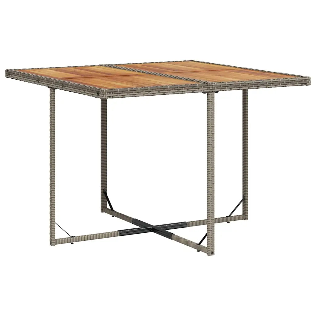 Set da Pranzo da Giardino 9 pz con Cuscini in Polyrattan Grigio 3210602