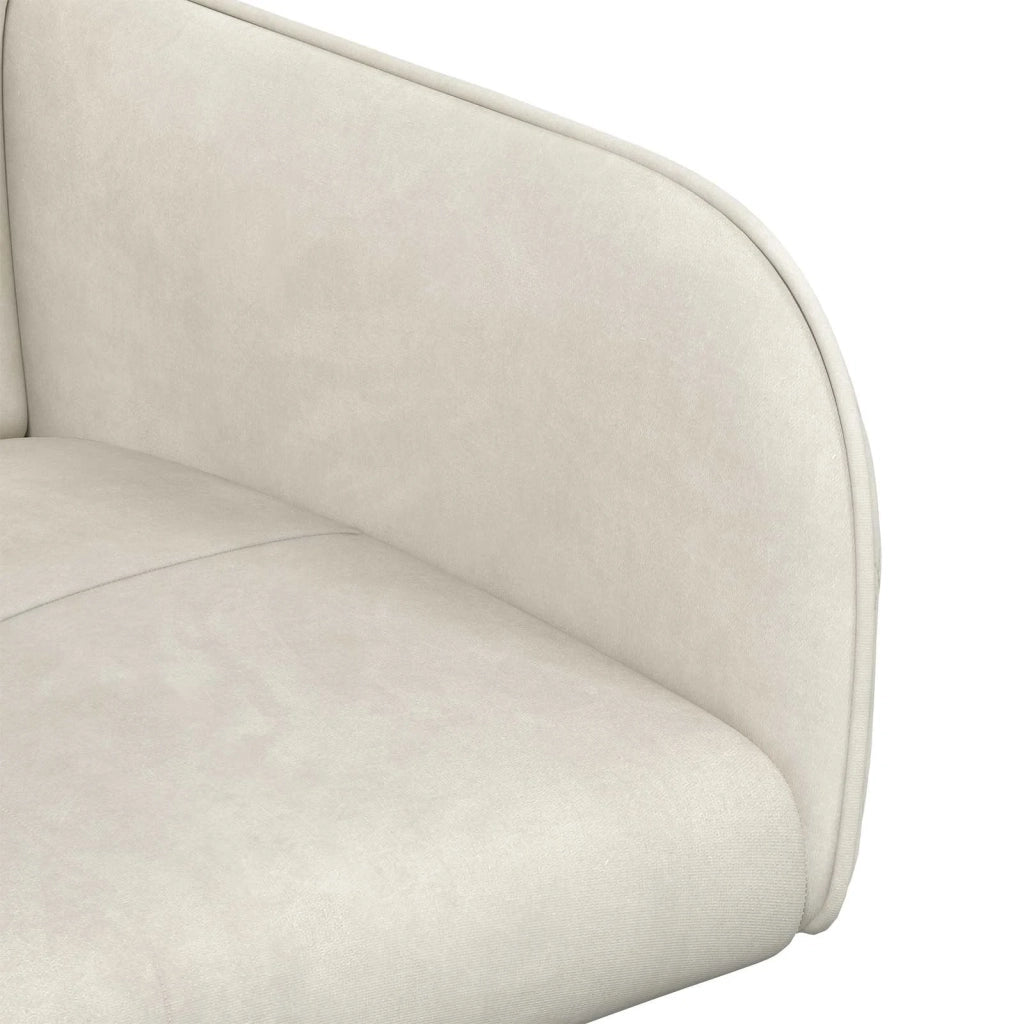 Sedie da pranzo 4 pz Velluto Crema 59 x 56,5 x 86 cm 3428215