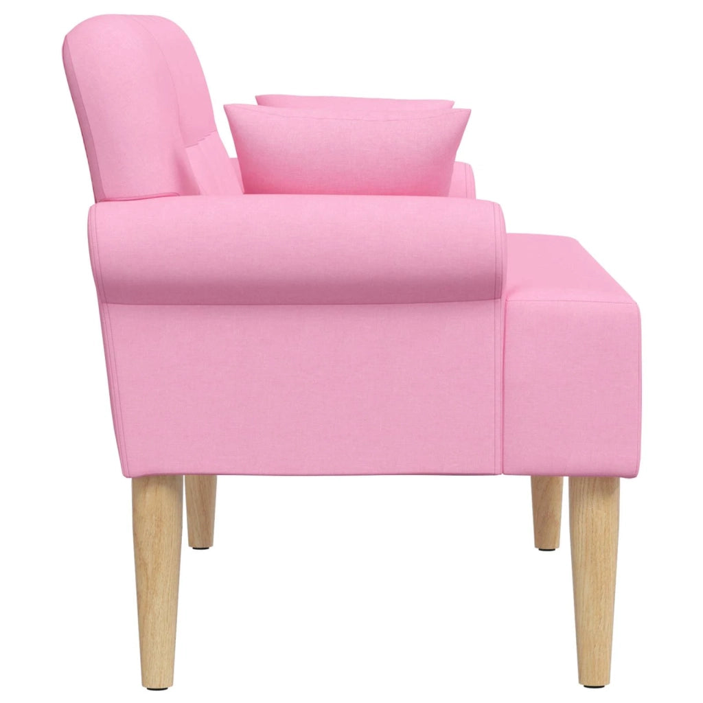 Loveseat con bottoni imbottiti Rosa 120 x 65 x 79 cm Tessuto 42041820