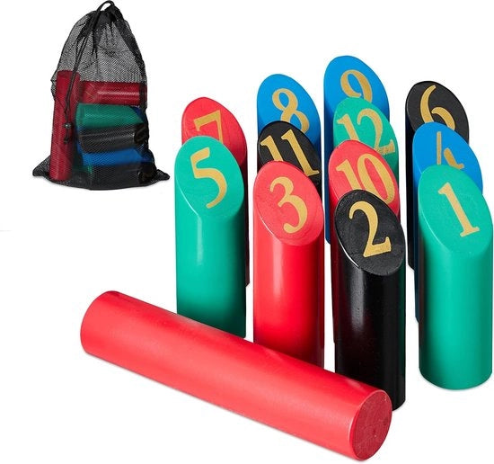 Gioco da lancio estivo per famiglia e amici - Set completo con pezzo reale e bastoni - Gioco educativo e sportivo per tutti - Ideale per feste, barbecue e ricreazione all'aperto